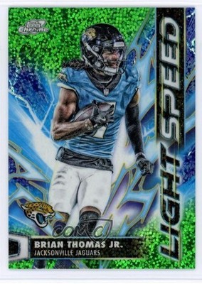 2025 Topps Cosmic Chrome Green Space Dust Refractor 28/75 Brian Thomas Jr 19li