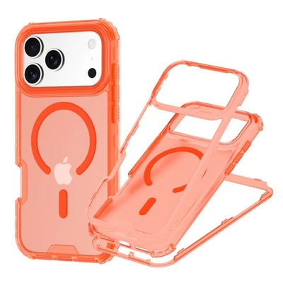 For iPhone 12 13 14 15 16 17 Pro Max Shockproof Matte PC+TPU Case Mag Safe Cover