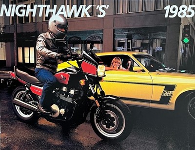 1985 Honda Nighthawk S 6-page glossy sales brochure-literature CB700SC  OEM