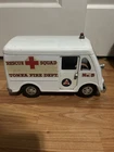 Tonka Rescue Squad No. 5 Pressed Steel White Red Ambulance Vintage Toy