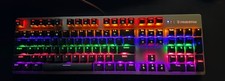 Gaming USB Wired Computer Keyboard 15-Zone RGB Illumination IP32 25 Keys Quiet
