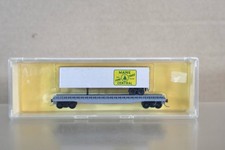 Atlas 3771 Spur N Maine Central 40' Anhänger auf Flachwagen Waggon an