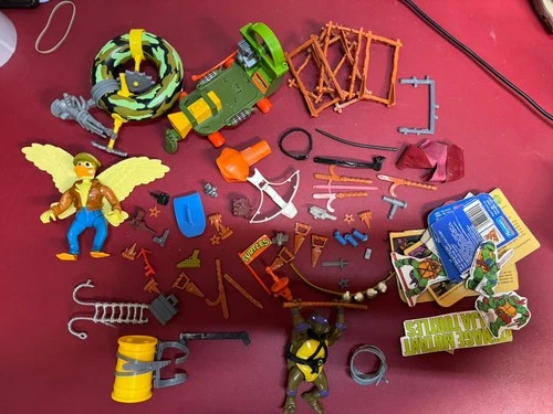 Vintage Teenage Mutant Ninja Turtles Lot Weapons Accessories Loose 80s 90s TMNT