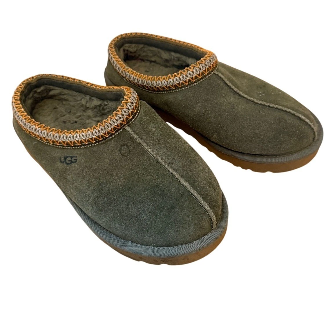 UGG Green Solid Slippers for Women | eBay display picture 2