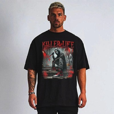 SCREEN KILLER LIFE SCARY MOVIE HALLOWEN HORROR T SHIRTS MEN'S SIZES
