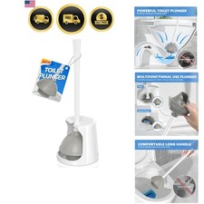 Toilet Plunger with Holder Heavy Duty Bathroom Drain Cleaner 5 3 inch
