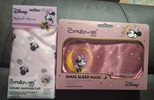 New The Creme Shop x Disney Minnie Mouse Luxury Shower Cap  Sleep Mask Set