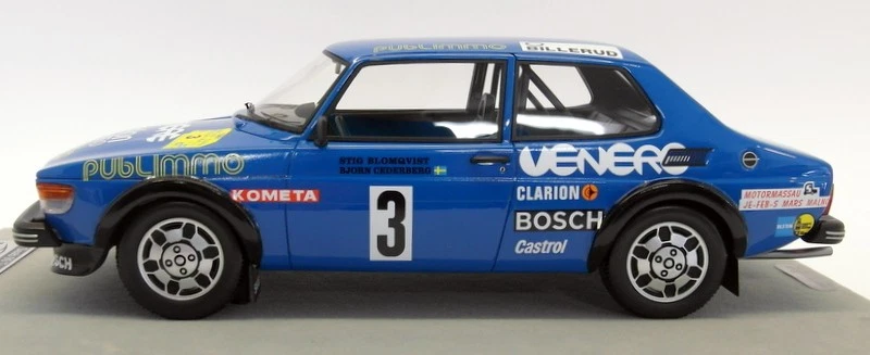 Tecnomodel 1/18 Scale T18-91D Saab 99 Turbo Swedish Rally 1981 #3 Blomqvist - Image 4 of 4