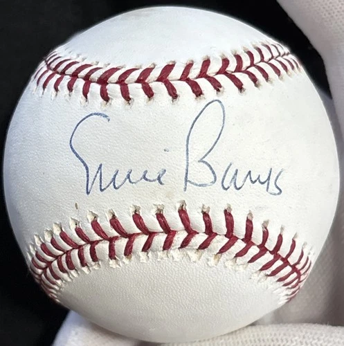 Ernie Banks Signed OML Baseball (Selig) w/  **TRISTAR** Sticker