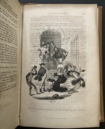 Pickwick Papers 1842 Charles Dickens CHAPMAN & HALL LONDON 43 ENGRAVINGS Rare - Picture 21 of 22