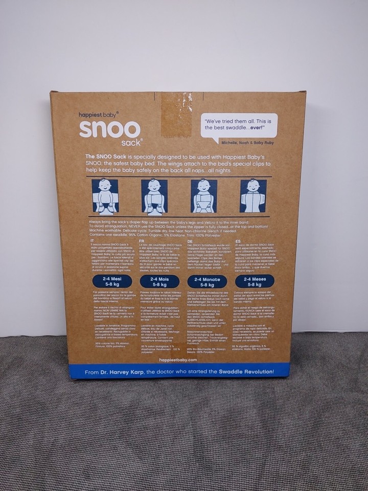 SNOO Sleep Sack Swaddle Organic Cotton Happiest Baby (Used with SNOO