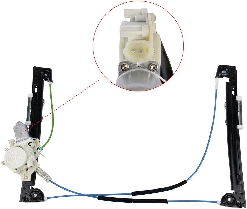 Front Left Power Window Regulator w/Motor 51337039451 for Mini Cooper R50 R53 - Image 4 of 4