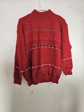 Vintage American Pride Fair Isle Stripe Sweater Sz M Made In USA