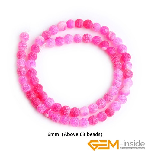 Wholessale Lot Colorful Matte Fire Crackle Agate Round Jewelry Making Beads 15" - Picture 44 of 62