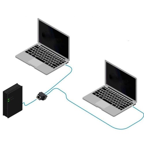 2 Port RJ45 Splitter Adapter LAN Network Ethernet CableS Plug BEST Hot T2E3 - Photo 10/12
