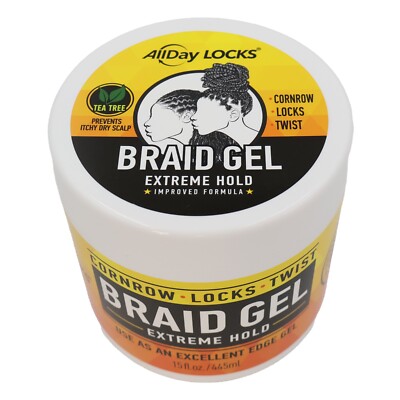 All Day Locks Braid Gel Extreme Hold 15oz