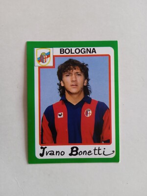 FIGURINE FOOTBALL 90 EUROFLASH BOLOGNA BONETTI n 62 WITH VELINA