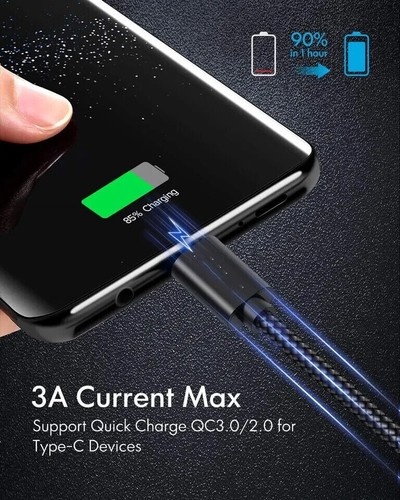 1/3 Pack 1/3/6/10Ft USB to Type-C Cable Fast Charger Charging Data Sync Cord LOT - Picture 94 of 110