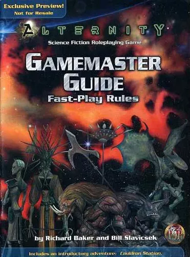 GAMEMASTER GUIDE NOT SOLD RARE! VF! ALTERNITY FAST-PLAY Player's GM  Handbook TSR