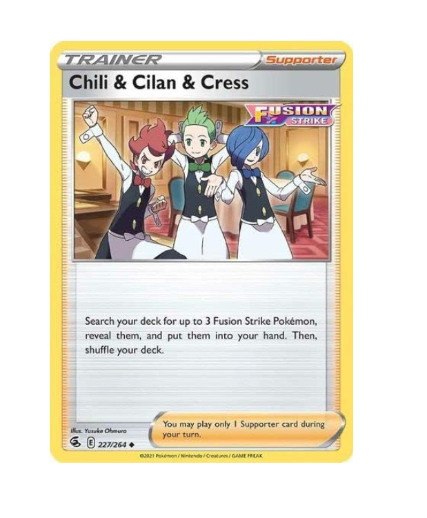 Pokemon - Chili & Cilan & Cress - 227/264 - Fusion Strike - NM/M