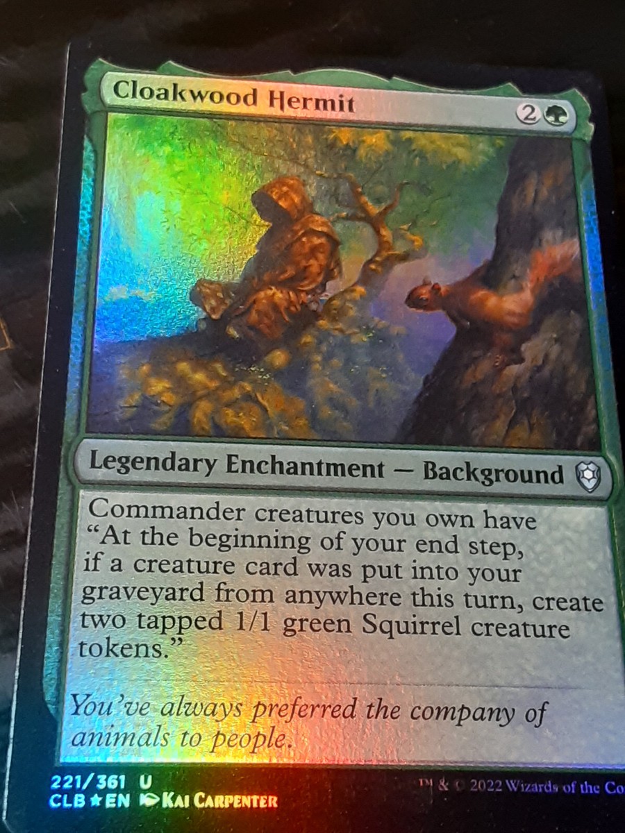 Cloakwood Hermit FOIL , Commander Battle for BG ,NM,MTG,FREE