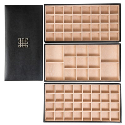 Earring Organizer Tray - 3 Large Stackable Trays with Lid -77 Slot Classic Je...