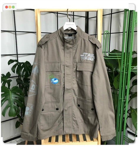 Star Wars X Disney Japan Batuu Patch Cargo Jacket XL Embroidered Galaxy's Edge - Picture 2 of 17