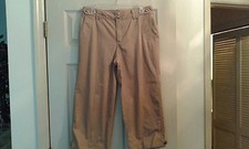 Chico's Women Capri Pants Size 1 small or size 8 -see below Light Brown T004K 