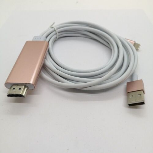 1080 HDMI Mirroring AV Cable Phone to TV HDTV Adapter For iPhone 12 11 XS XR 8 7 - Picture 14 of 16