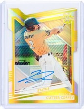 2022 Panini Elite Extra Edition CUTTER COFFEY GOLD Status AUTO Autograph RC 2/10