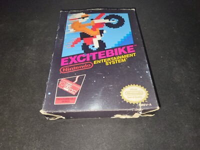 Excitebike Black Box Authentic Nintendo NES EXMT- condition COMPLETE n box!