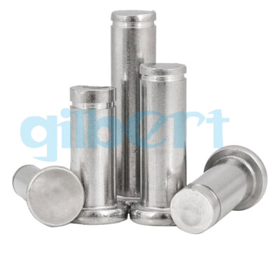 M3-M10 304 Stainless Flat Head Grooved Shaft Circlip Position Cylindrical Pin