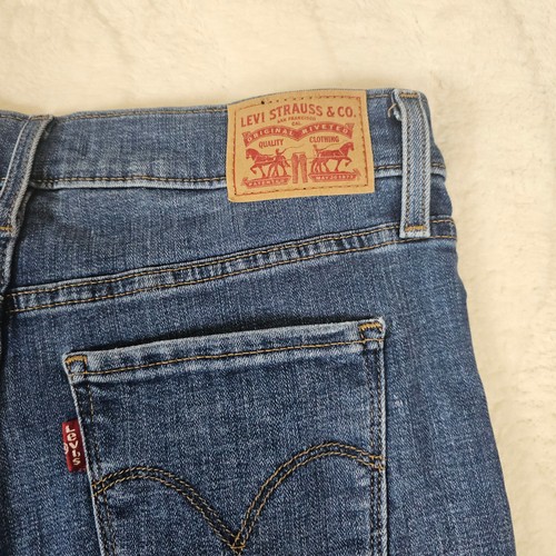 Levi's 312 Shaping Slim Jeans Blue Stretch Denim Women's Size UK 10 W28 L28 - Picture 10 of 15