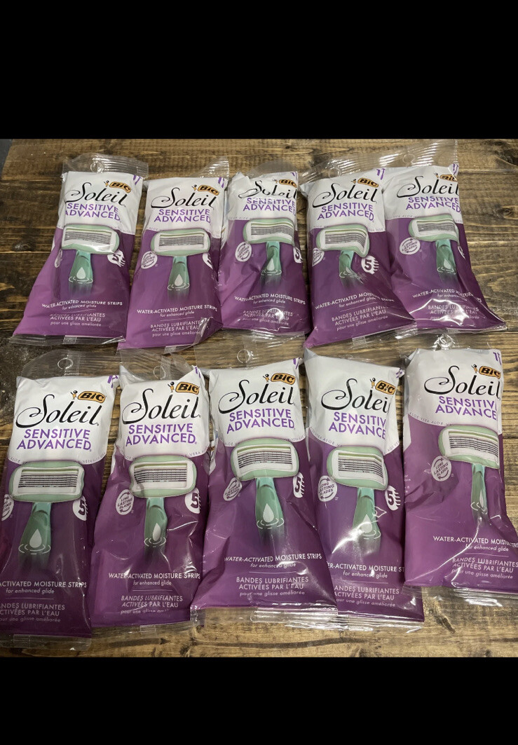 10 BIC Soleil Sensitive Advanced 5Blade Disposable Razor (10Razor