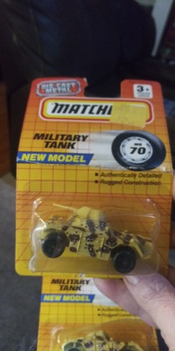 2 Matchbox 1993 MB70 Military Tank 1 China Base 1 Thailand Base. Rough cards. - Picture 5 of 6