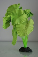 Aquarium Lotus Blatt Grün Seide Pflanze 20 CM Mit Beschwert Basis