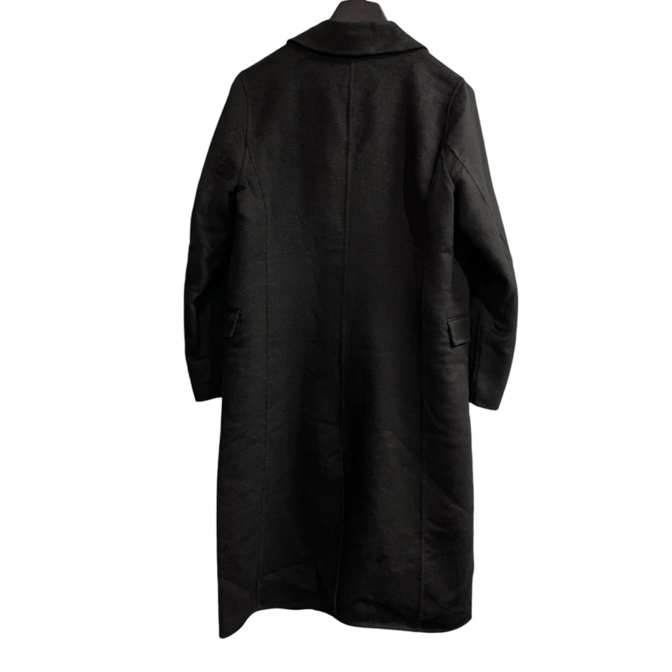 Bernardo Trench Coat Womens L Black Double Breasted Minimalist Capsule Old Money - Image 2 of 4