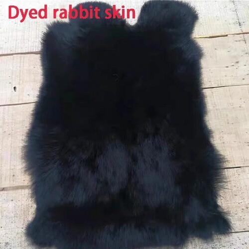 Natural Rabbit Skin DIY Handmade Materials Dyed Fur Cushion Gloves Coat Decor - Bild 16 von 37