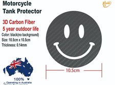 Smiley Face Tank Pad Protector Sticker for Motorcycle Tank 3D Carbon  Fiber