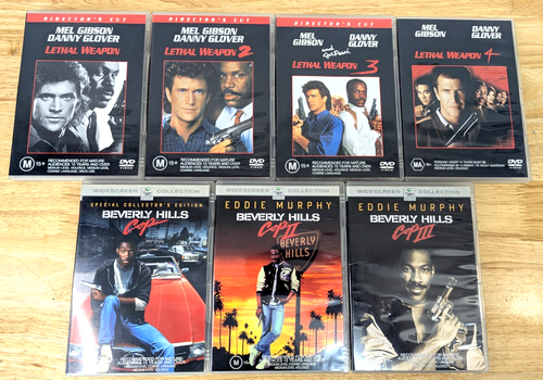 Lethal Weapon Collection 1-4 1,2,3, & 4 & Beverly Hills Cop 1,2 & 3 R4