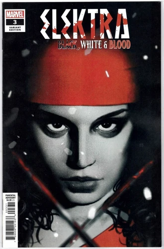 ELEKTRA BLACK WHITE BLOOD #3 1:25 SMALLWOOD VARIANT MARVEL 032322
