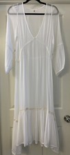 Sample Spell & the Gypsy Collective White Wildflower Maxi Dress Sz S (No Slip)