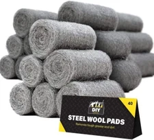 40Pack Steel Wool for Mice Control | Wire Wool Mice Grade for Cleaning & Clos...