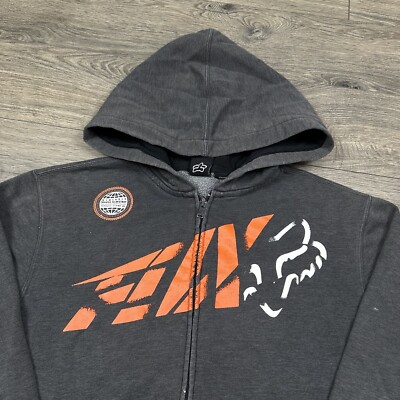 00s Y2K FOX Racing フォックスレーシング プリントフーディー Fox y2k logo graphic - Gem