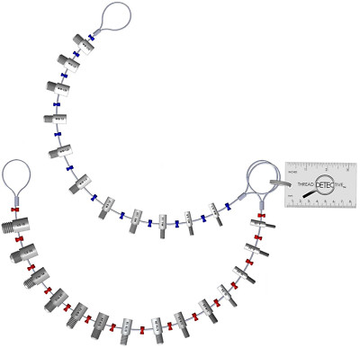 AH-COM Thread Detective / Thread Identifier Inch. and Metric Combo Set with Rule