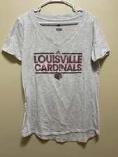 Louisville Cardinals Adidas Women's V-Neck T-Shirt  Size Large