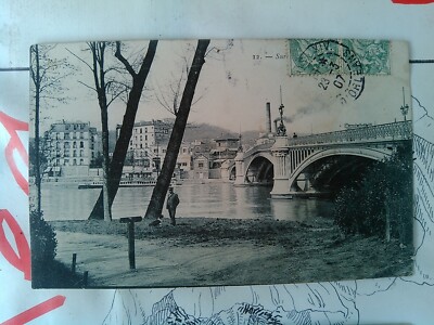 CPA SURESNE PONT PRIS DE LA BERGE