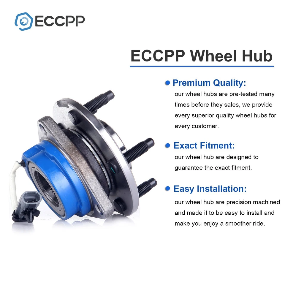 Cojinete de cubo de rueda delantero ECCPP 1 pieza para Buick Regal Century Pontiac Grand Prix tracción delantera Foto 4 de 4