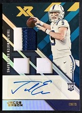 2020 XR Football Jacob Eason Triple Patch Rookie RC Auto Autograph 49/49 1/1
