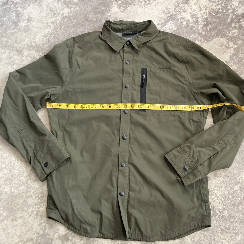 Marc Anthony Shirt Mens Medium Olive Green Pockets Snap Closure Casual - Image 4 of 4